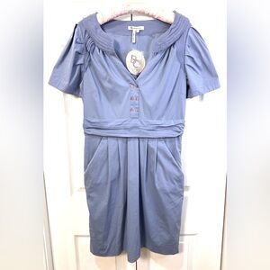 BCBGeneration Cornflower Blue Puff Sleeve Dress – Size 12 NWT
